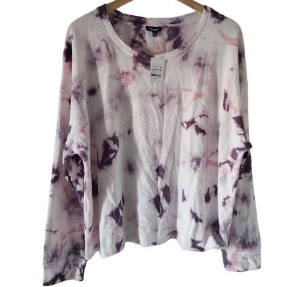 Splendid Tie Dye Brushed Jersey Pullover Top Light Sweater Colorful - Picture 4 of 9